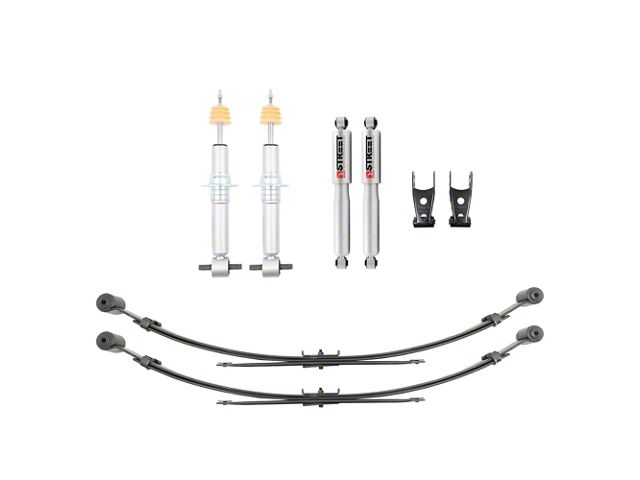 Belltech Lowering Kit with Street Performance Struts; 0 to 3-Inch Front / 4-Inch Rear (19-24 Sierra 1500, Excluding AT4 & Denali)