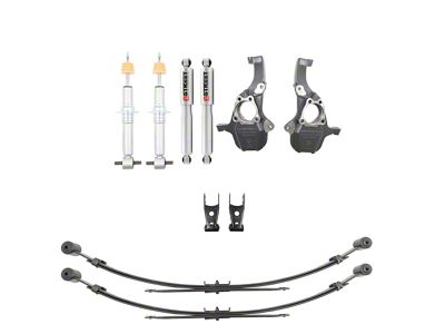 Belltech Lowering Kit with Street Performance Struts and Shocks; 2 to 4-Inch Front / 4-Inch Rear (19-24 Sierra 1500, Excluding AT4 & Denali)
