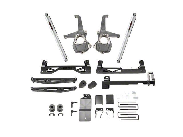 Belltech 6-Inch Suspension Lift Kit with Rear Trail Performance Shocks (19-24 4WD Silverado 1500, Excluding Trail Boss)