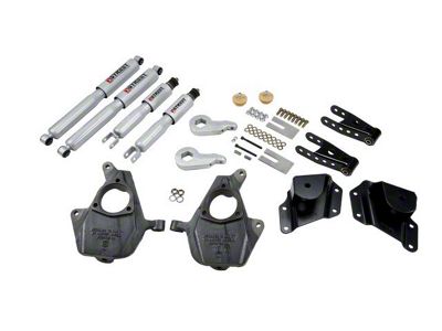 Belltech Lowering Kit with Street Performance Shocks; 3 to 4-Inch Front / 4-Inch Rear (05-06 2WD Silverado 1500 Regular Cab)
