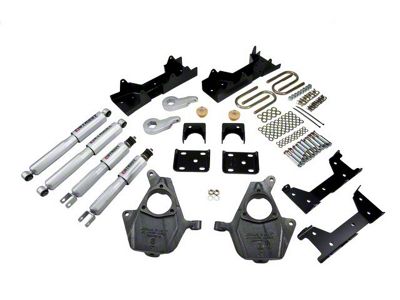 Belltech Lowering Kit with Street Performance Shocks; 3 to 4-Inch Front / 6-Inch Rear (05-06 2WD Silverado 1500 Regular Cab)