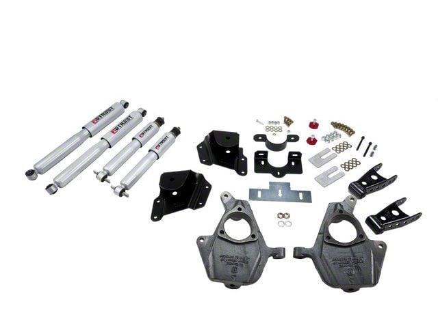Belltech Lowering Kit with Street Performance Shocks; 2-Inch Front / 3-Inch Rear (99-06 2WD Silverado 1500 Extended Cab)