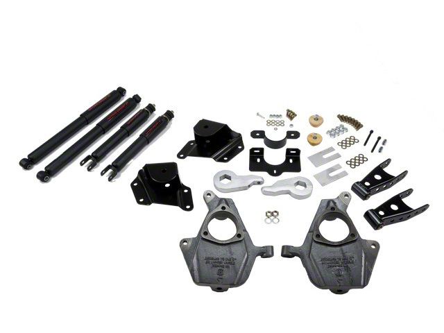 Belltech Lowering Kit with Nitro Drop II Shocks; 3 to 4-Inch Front / 4-Inch Rear (05-06 2WD Silverado 1500 Extended Cab)