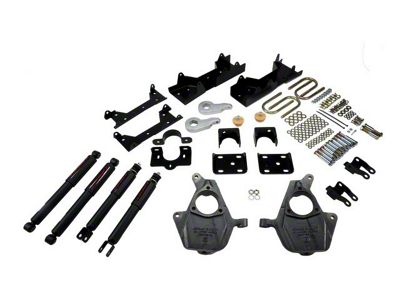 Belltech Lowering Kit with Nitro Drop II Shocks; 3 to 4-Inch Front / 6-Inch Rear (05-06 2WD Silverado 1500 Extended Cab)