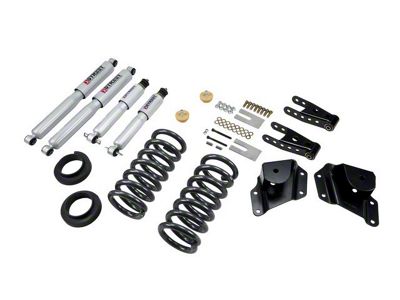 Belltech Lowering Kit with Street Performance Shocks; 2 to 3-Inch Front / 4-Inch Rear (99-06 Silverado 1500 Regular Cab)