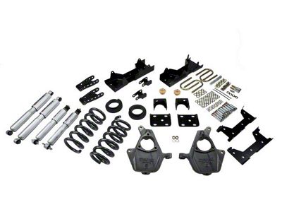 Belltech Lowering Kit with Street Performance Shocks; 4 to 5-Inch Front / 6 to 7-Inch Rear (99-00 2WD Silverado 1500 Regular Cab)