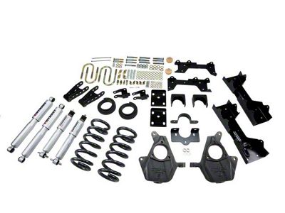 Belltech Lowering Kit with Street Performance Shocks; 4 to 5-Inch Front / 6 to 7-Inch Rear (99-00 2WD Silverado 1500 Extended Cab)