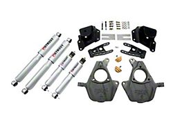 Belltech Lowering Kit with Street Performance Shocks; 2-Inch Front / 4-Inch Rear (99-00 2WD Silverado 1500 Regular Cab w/ Front Torsion Bar Suspension)