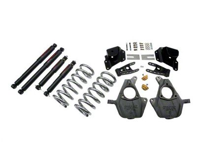 Belltech Lowering Kit with Nitro Drop II Shocks; 3-Inch Front / 4-Inch Rear (99-06 2WD Silverado 1500 Regular Cab)