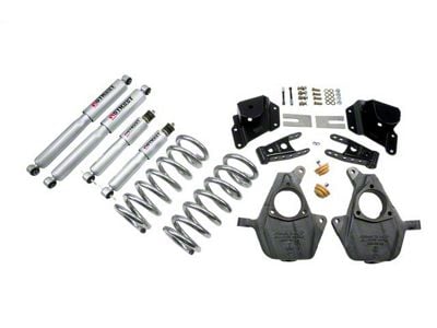 Belltech Lowering Kit with Street Performance Shocks; 3-Inch Front / 4-Inch Rear (99-06 2WD Silverado 1500 Regular Cab)