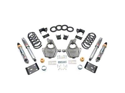 Belltech Lowering Kit with Street Performance Shocks; 3 to 4-Inch Front / 7-Inch Rear (16-18 2WD Silverado 1500 Regular Cab)