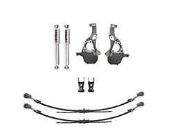 Belltech Lowering Kit with Street Performance Shocks; 2-Inch Front / 4-Inch Rear (19-25 Silverado 1500, Excluding Trail Boss & ZR2)
