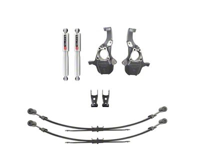 Belltech Lowering Kit with Street Performance Shocks; 2-Inch Front / 4-Inch Rear (19-25 Silverado 1500, Excluding Trail Boss & ZR2)