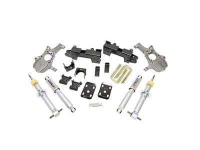 Belltech Lowering Kit with Street Performance Shocks; 2 to 4-Inch Front / 6-Inch Rear (19-25 4WD Silverado 1500 Double Cab, Crew Cab w/ 5.80-Foot Short Box, Excluding Trail Boss)