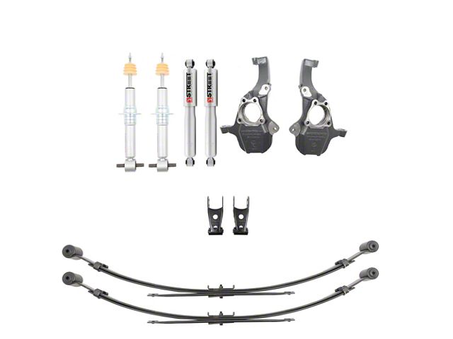 Belltech Lowering Kit with Street Performance Struts and Shocks; 2 to 4-Inch Front / 4-Inch Rear (19-24 Silverado 1500, Excluding Trail Boss & ZR2)