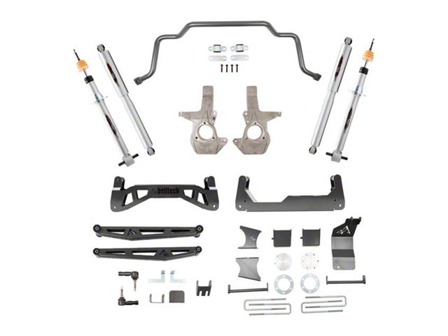 Belltech Suspension Lift Kit; Front and Rear (07-16 4WD Silverado 1500 Extended/Double Cab, Crew Cab)