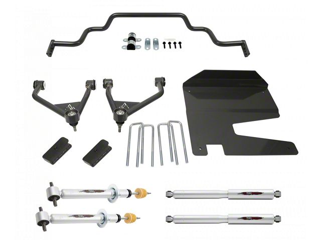 Belltech 4-Inch Suspension Lift Kit with Anti-Sway Bar, Trail Performance Shocks and Struts (19-24 4WD Silverado 1500, Excluding Trail Boss & ZR2)