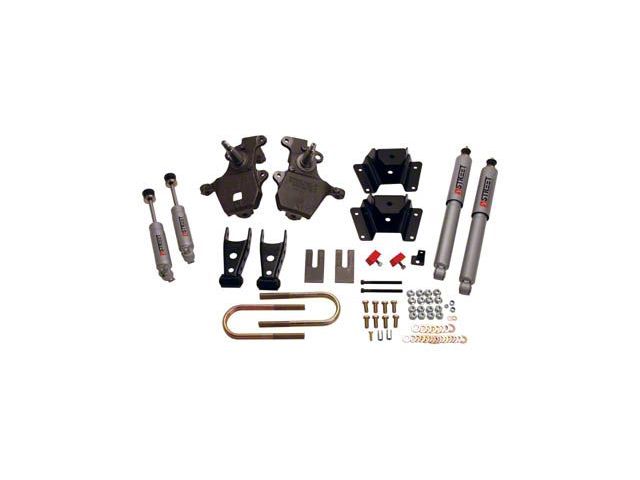 Belltech Stage 3 Lowering Kit with Street Performance Shocks; 2-Inch Front / 4-Inch Rear (97-03 2WD V8 F-150, Excluding Lightning & Harley Davidson)