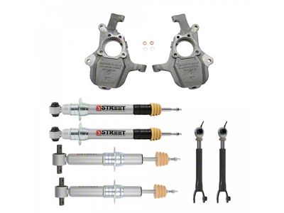 Belltech Lowering Kit with Street Performance Struts; 2 to 3.50-Inch Front / 1 to 3.50-Inch Rear (21-25 Tahoe w/o ARC & MagneRide)