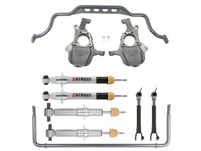 Belltech Lowering Kit with Street Performance Struts and Anti-Sway Bars; 2 to 3.50-Inch Front / 1 to 3.50-Inch Rear (21-24 Tahoe w/o ARC or MagneRide)
