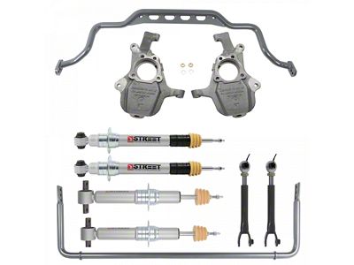 Belltech Lowering Kit with Street Performance Struts and Anti-Sway Bars; 2 to 3.50-Inch Front / 1 to 3.50-Inch Rear (21-25 Tahoe w/o ARC & MagneRide)