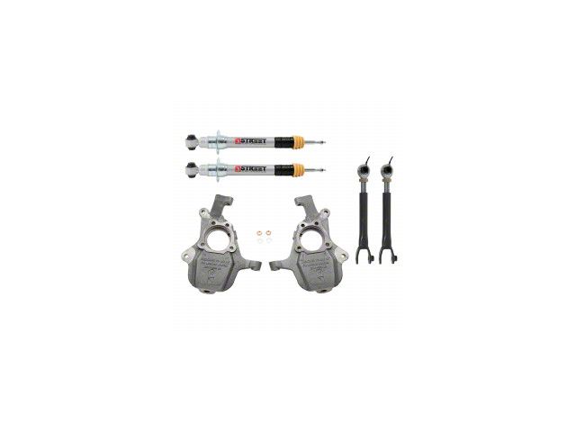 Belltech Lowering Kit with Street Performance Struts; 2 to 3.50-Inch Front / 1 to 3.50-Inch Rear (21-24 Tahoe w/o ARC & MagneRide)