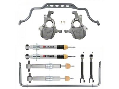 Belltech Lowering Kit with Street Performance Struts and Anti-Sway Bars; 2 to 3.50-Inch Front / 1 to 3.50-Inch Rear (21-24 Yukon w/o ARC or MagneRide)