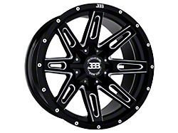 Big Baller Brand LB4 Gloss Black Milled 6-Lug Wheel; 20x9; 0mm Offset (14-18 Sierra 1500)