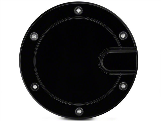 Race Style Billet Fuel Door; Gloss Black (04-08 F-150 Styleside)