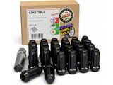 Black 6-Spline Lug Nut Kit; 14mm x 2.0; Set of 24 (04-14 F-150)