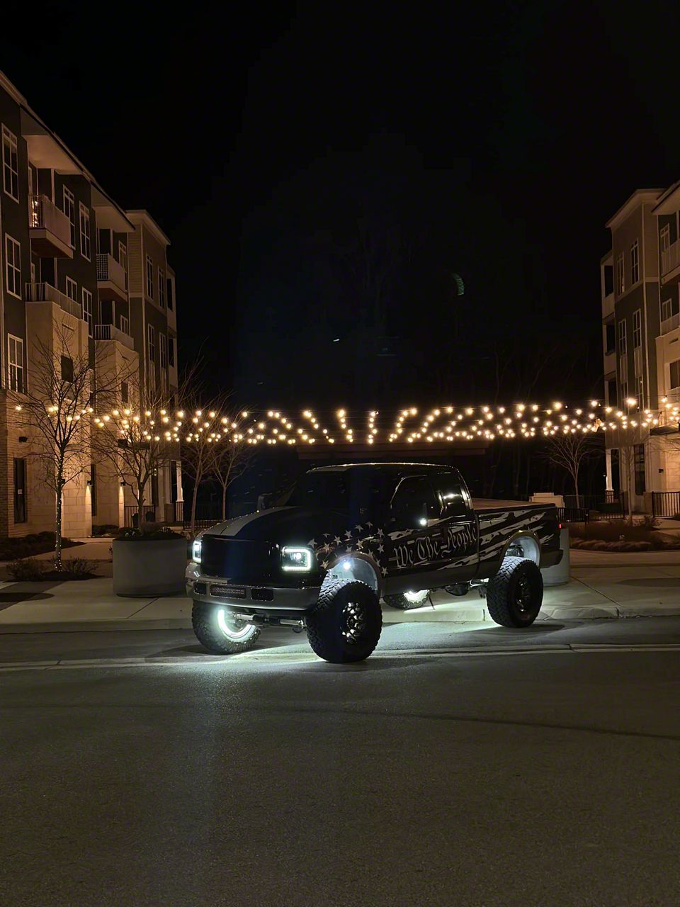 Quad row white wheel lights hotsell