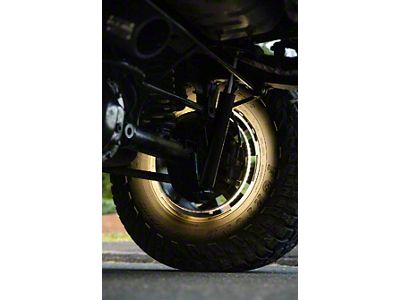 Black Flag Lighting Pure White Dual Row LED Wheel Lights for 19-Inch and Smaller Wheels (Universal; Some Adaptation May Be Required)