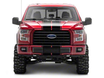 SEC10 Full Length Stripes; Gloss Black; 10-1/4-Inch (15-20 F-150)