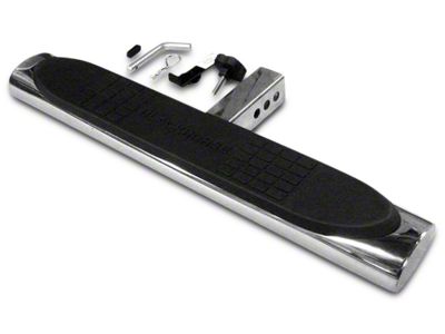 28-Inch Oval Hitch Step; Stainless Steel (Universal; Some Adaptation May Be Required)