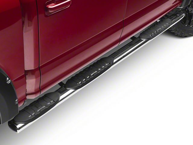 5-Inch Extreme Wheel to Wheel Side Step Bars; Stainless Steel (15-23 F-150 SuperCrew w/ 5-1/2-Foot Bed)