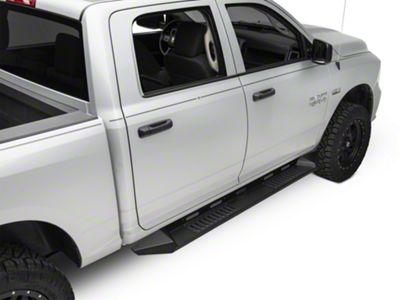 Armour Running Boards; Black (09-18 RAM 1500 Crew Cab)
