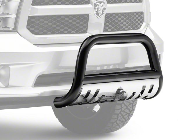 Bull Bar with Stainless Steel Skid Plate; Black (09-18 RAM 1500, Excluding Rebel)