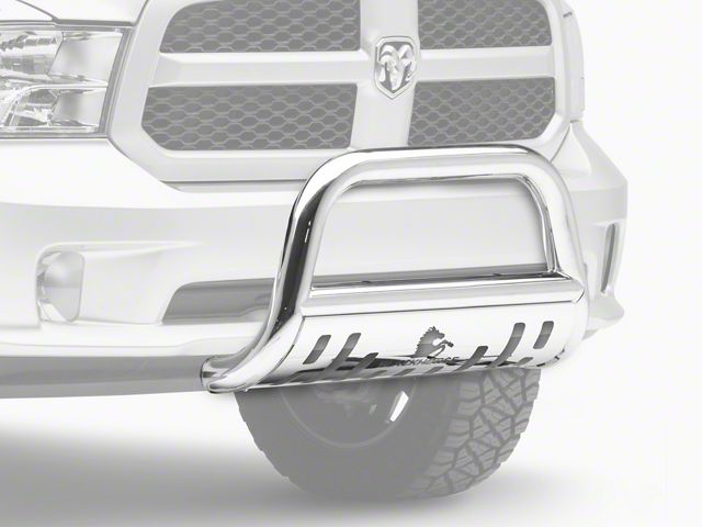 Bull Bar with Stainless Steel Skid Plate; Stainless Steel (09-18 RAM 1500, Excluding Rebel)