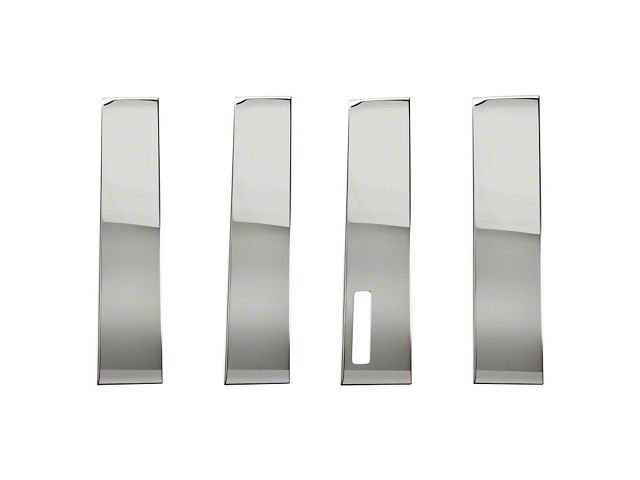 Door Pillar Post Trim Set; Chrome ABS 4 Pieces With Keypad Entry (15-16 F-150)