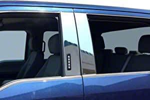 Vehicle Trim Protection Car Door Window Pillar Trim For Ford F150 2004-2014 - 4PC Black PC Plastic Cover Set F150 Exterior Accessories - Foto 7