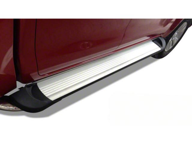 Running Boards; Silver Aluminum; 6-Inch Stripe Step Pad (15-20 F-150 SuperCrew)