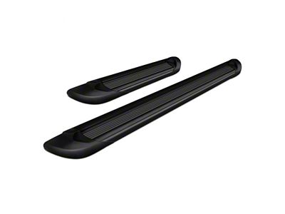 Running Boards; Black Aluminum; 6-Inch Stripe Step Pad (09-14 F-150 SuperCab)