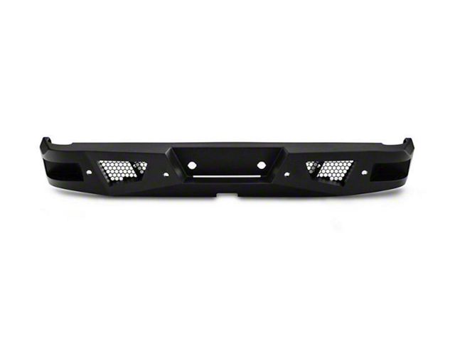 Armour Rear Bumper with LED Lights; Black (17-22 F-350 Super Duty)