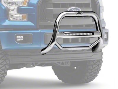 Max Beacon LED Bull Bar; Stainless Steel (04-24 F-150, Excluding Raptor)