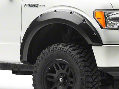 Pocket Style Fender Flares; Matte Black (09-14 F-150 Styleside, Excluding Raptor)