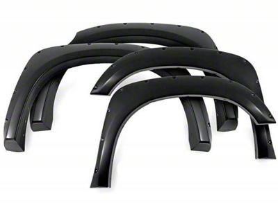 Pocket Style Fender Flares; Matte Black (15-17 F-150 SuperCrew, Excluding Raptor)