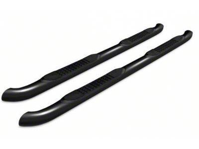 3-Inch Round Side Step Bars; Black (19-24 RAM 1500 Crew Cab)