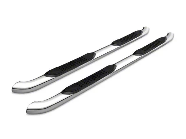 3-Inch Round Side Step Bars; Stainless Steel (19-24 RAM 1500 Quad Cab)