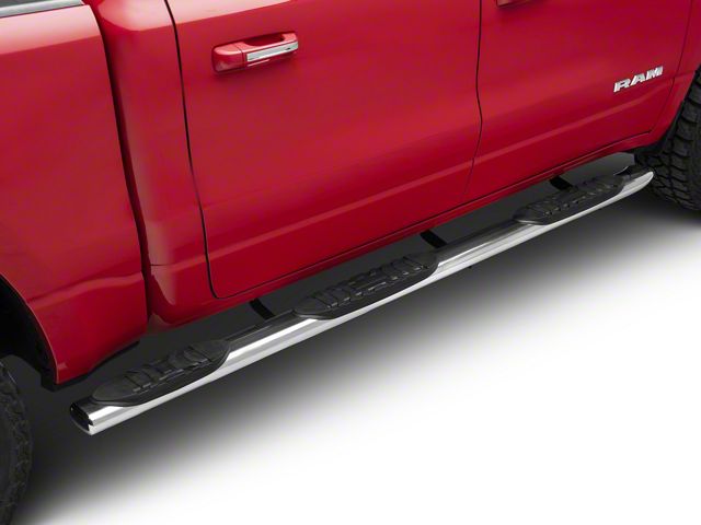 5-Inch Extreme Wheel to Wheel Side Step Bars; Stainless Steel (19-24 RAM 1500 Crew Cab w/ 5.7-Foot Box)