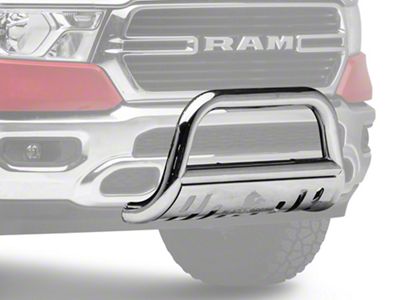 Bull Bar with Skid Plate; Stainless Steel (19-24 RAM 1500, Excluding Rebel & TRX)